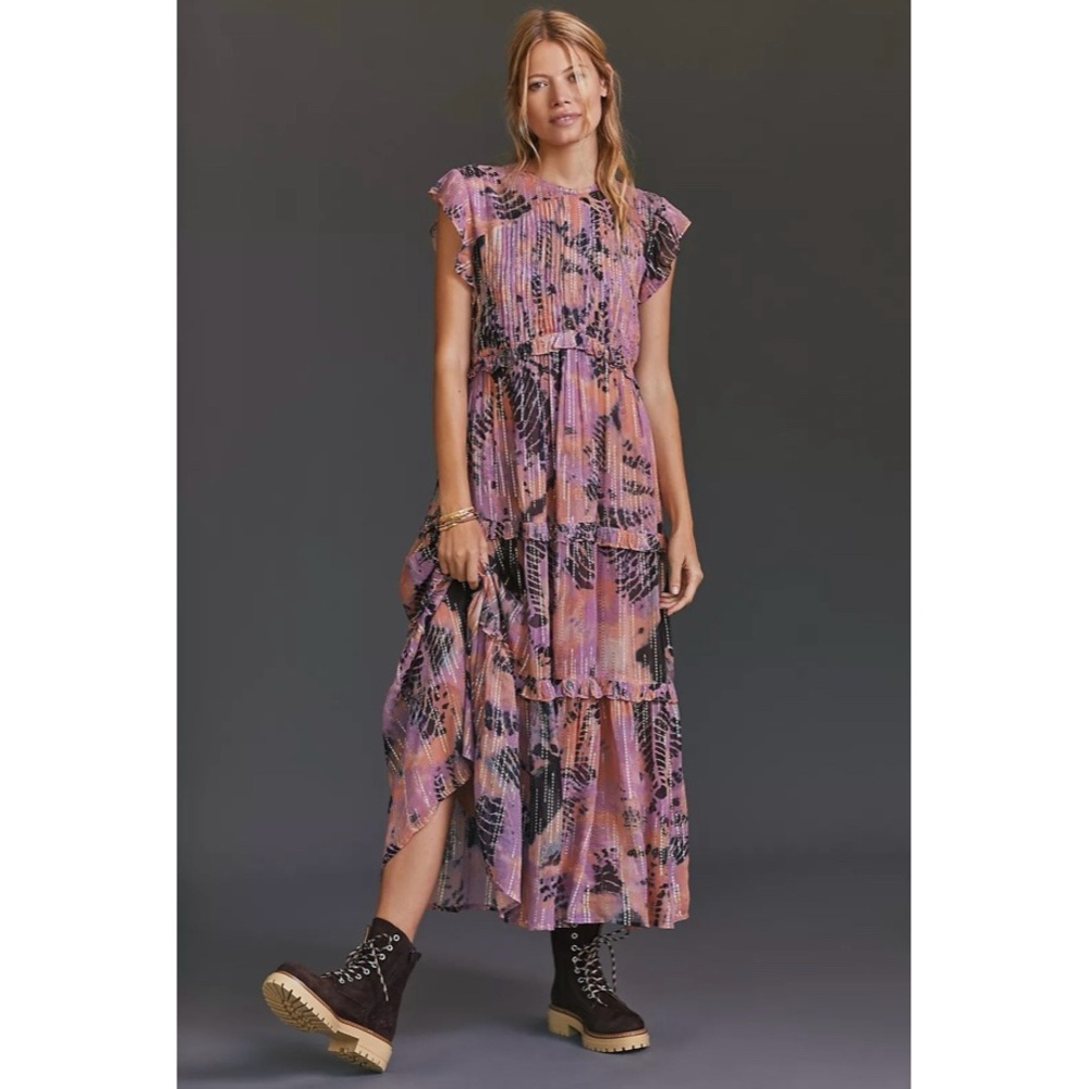Verb Anthropologie Tie-Dye Maxi Dress
